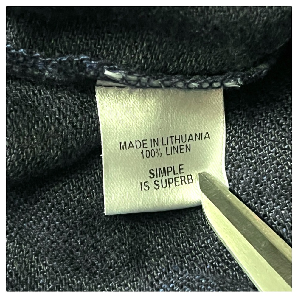 New FLAX Linen Flood Pants 2G 2X Sapphire Blue Melange - Picture 5 of 6